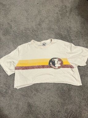 Florida State Seminoles Stripe Cropped Tee